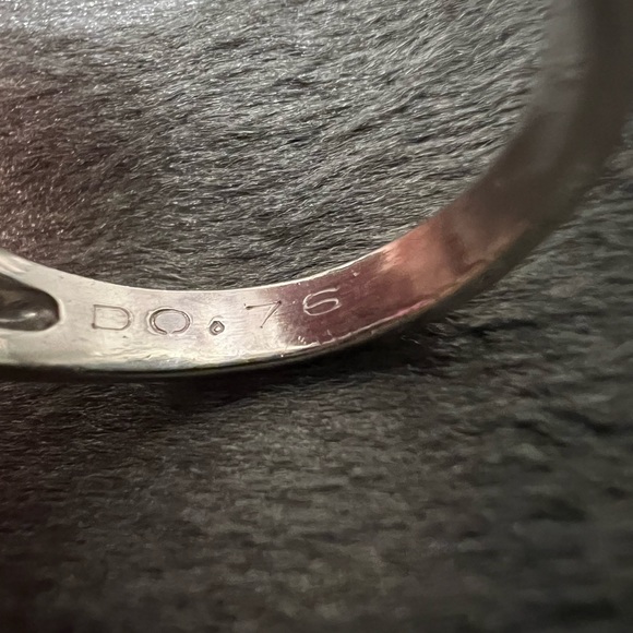 Ruby and diamond platinum ring - Picture 13 of 13